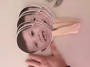 CustomPromoNow.co.uk - Face Cutout Hand Fans