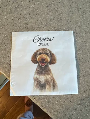 Custom Paper Beverage Napkin - These napkins will be used at the bar during our upcoming wedding