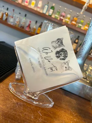 Custom Paper Beverage Napkin - Wedding
