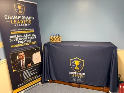 This is our video casting room We also will be using our table cover at an upcoming leadership training event