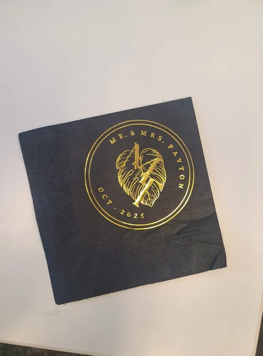 CustomPromoNow.co.uk - Custom Foil Stamped Beverage Napkin