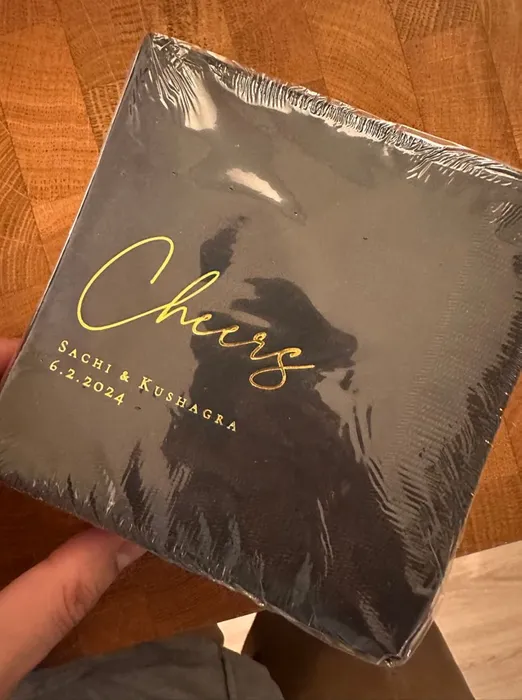 CustomPromoNow.co.uk - Custom Foil Stamped Beverage Napkin