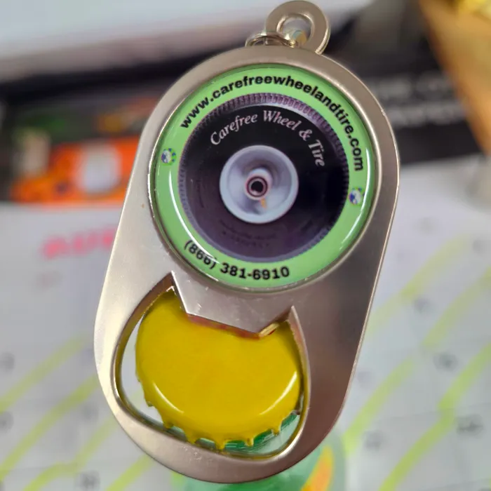 CustomPromoNow.co.uk - Multi-use Alloy Bottle Opener Keychain