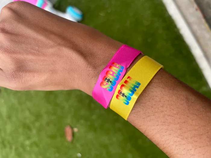 CustomPromoNow.co.uk - Full Color Satin Cloth Wristbands