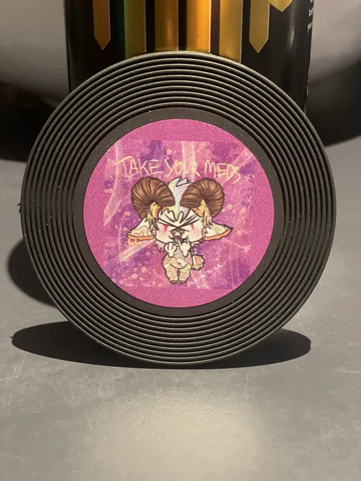 CustomPromoNow.co.uk - Soft Plastic Record Coaster