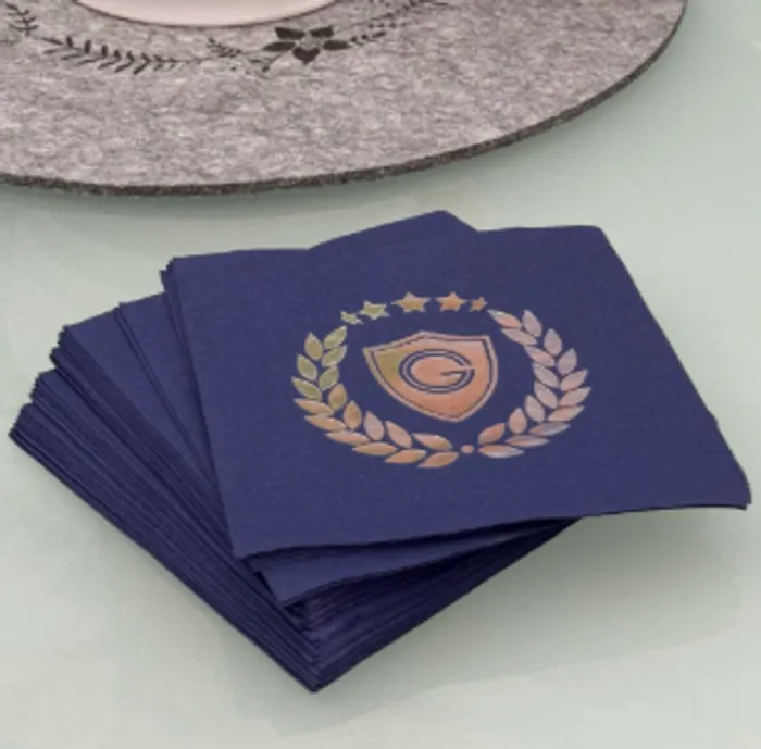 CustomPromoNow.co.uk - Custom Foil Stamped Beverage Napkin