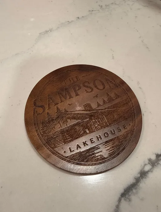 CustomPromoNow.co.uk - Custom Handmade Walnut Coaster