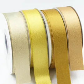 Gold/Silver Purl Double Face Satin Ribbon - Custom Promo Now - UK