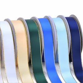 Metallic Edge Double Face Satin Ribbon - Custom Promo Now - UK