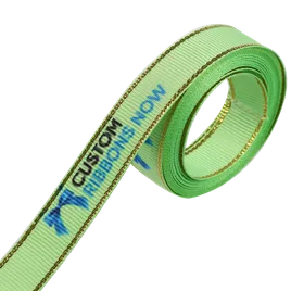 Metallic Edge Grosgrain Ribbon - Custom Promo Now - UK