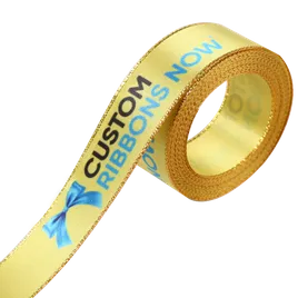 Metallic Edge Satin Ribbon - Custom Promo Now - UK