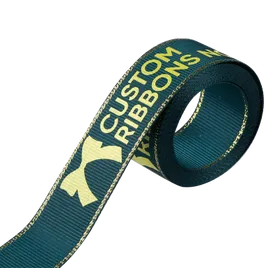 Metallic Edge Grosgrain Ribbon - Custom Promo Now - UK