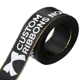 Metallic Edge Satin Ribbon - Custom Promo Now - UK