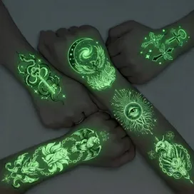 Glow Tattoos with Colorful Imprint - Custom Promo Now - UK