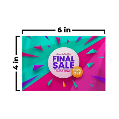 6 x 4 in 6 x 4 in - Custom Promo Now - UK