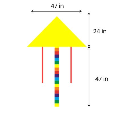 24in L x 47in W (47in Tail Length)