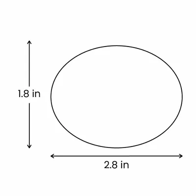 Oval 1.8 in. x 2.8 in.