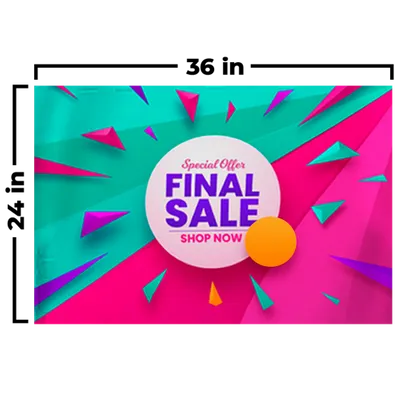 36 x 24 in - Custom Promo Now - UK