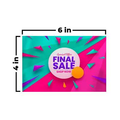 6 x 4 in - Custom Promo Now - UK