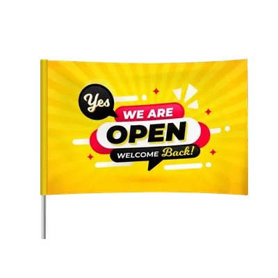 Rectangle Flag - Custom Promo Now - UK