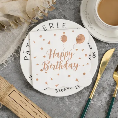 Scallop Foil Stamped Napkins - Custom Promo Now - UK