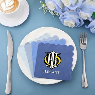 Scallop Beverage Napkins - Custom Promo Now - UK