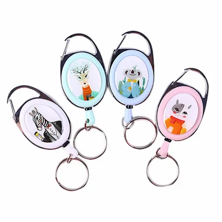Clip Drawstring Badge Reel Keychain Clip Drawstring Badge Reel Keychain - Custom Promo Now - UK
