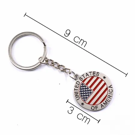 Custom US Flag Keychain Custom US Flag Keychain - Custom Promo Now - UK