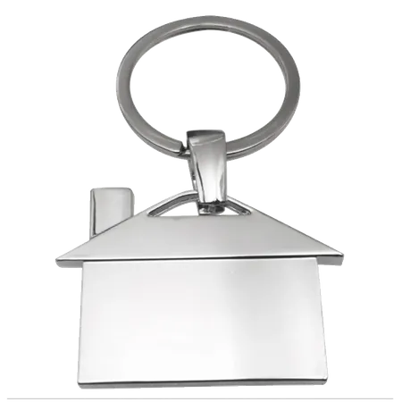 House-Shaped Metal Keychain House-Shaped Metal Keychain - Custom Promo Now - UK