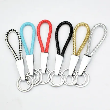 Braided Leather & Metal Keychain Braided Leather & Metal Keychain - Custom Promo Now - UK