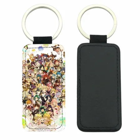 Curved Rectangle Leather Keychain Curved Rectangle Leather Keychain - Custom Promo Now - UK