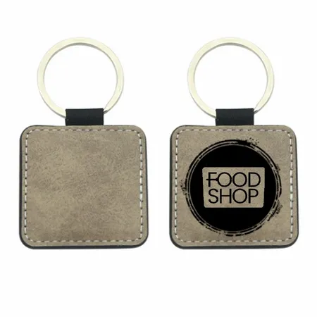 Sublime Square Leather Keychain Sublime Square Leather Keychain - Custom Promo Now - UK
