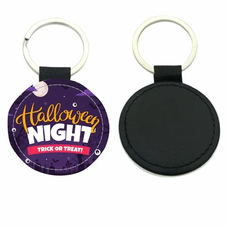 Circle Leather Keychain Circle Leather Keychain - Custom Promo Now - UK