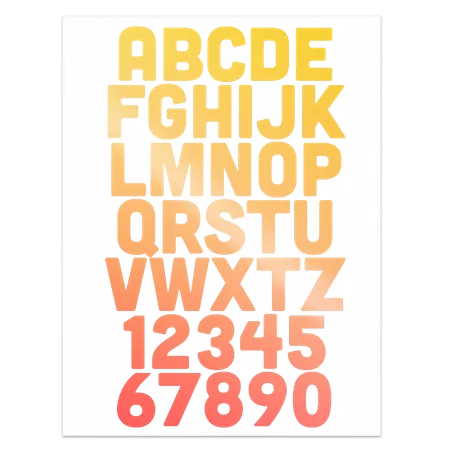 Alphanumeric Heat Transfer Patches - Custom Promo Now - UK