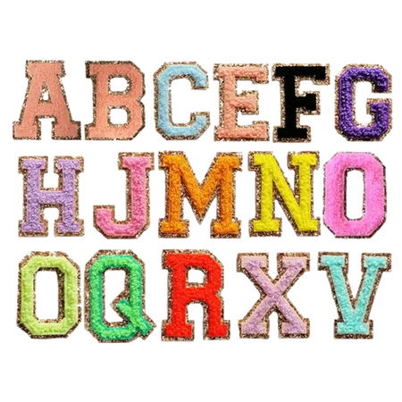 Chenille Letters with Metallic Backing - Custom Promo Now - UK