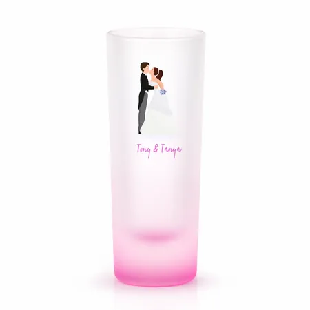 Radiant Base Frosted Tall Shot Glass - Custom Promo Now - UK