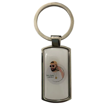 Straight Rectangle Metal Keychain Straight Rectangle Metal Keychain - Custom Promo Now - UK