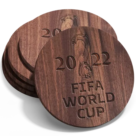Custom Handmade Walnut Coaster - Custom Promo Now - UK
