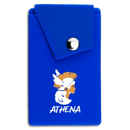 Silicone Card Holder Pressed-On Button Pocket - Custom Promo Now - UK