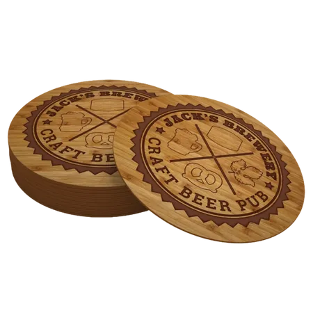 Bamboo Coaster - Custom Promo Now - UK