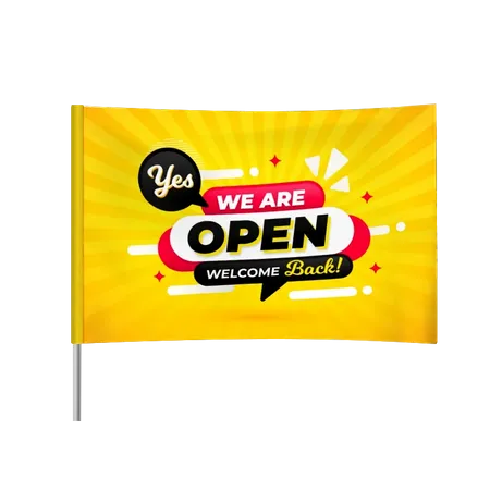Rectangle Flag - Custom Promo Now - UK