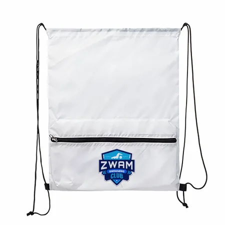 Zip Pocket Drawstring Bag Zip Pocket Drawstring Bag - Custom Promo Now - UK
