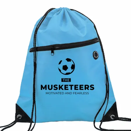 Zipper Drawstring Bag With Headphone Slots Zipper Drawstring Bag With Headphone Slots - Custom Promo Now - UK