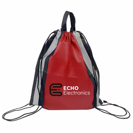 Reflective Side-Strip Drawstring Bag Reflective Side-Strip Drawstring Bag - Custom Promo Now - UK