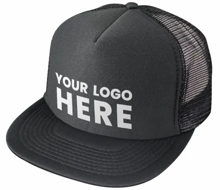 Nissun Cap 5 Panel Foam Trucker Hat Flat Bill - 5FBC - Custom Promo Now - UK