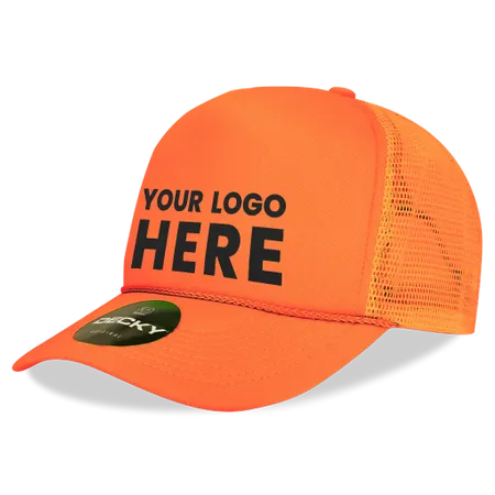 Decky 221 Neon Foam Trucker Cap, 5-Panel Mesh Back Hat Decky 221 Neon Foam Trucker Cap, 5-Panel Mesh Back Hat - Custom Promo Now - UK