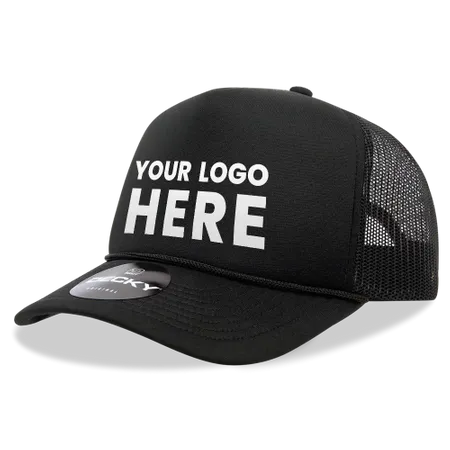 Decky 6025 Mid Profile, 5 Panel Foam Trucker Hat Decky 6025 Mid Profile, 5 Panel Foam Trucker Hat - Custom Promo Now - UK
