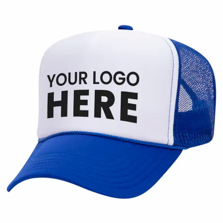 Otto 39-165 5-Panel High Crown Foam Trucker Hats - White Front Colors - Custom Promo Now - UK