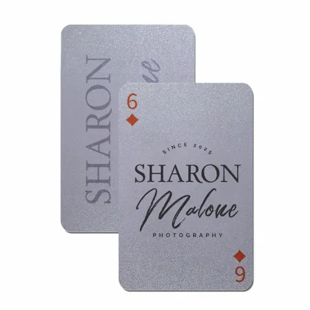 Silver Glitter Playing Cards - Custom Promo Now - UK