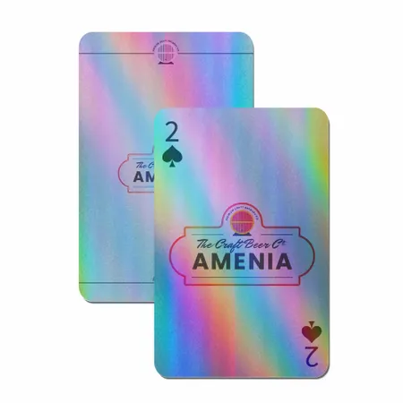 Holographic Silver Playing Cards - Custom Promo Now - UK